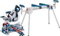 Bosch Professional GCM 18 V-254 D (sans batterie) + Support Scie à onglet de taille moyenne