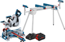 Bosch Professional GCM 18 V-254 D + ProCORE 18 V 8,0 Ah + Support Scie à onglet de taille moyenne