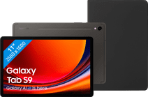 Samsung Galaxy Tab S9 11 pouces 128 Go Wifi Noir + BlueBuilt Book Case Noir 