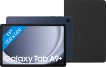 Samsung Galaxy Tab A9 Plus 11 inches 128GB WiFi Blue + BlueBuilt Book Case Black Samsung tablet for basic use