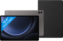 Samsung Galaxy Tab S9 FE Plus 256 Go Wifi Gris + BlueBuilt Book Case Noir 