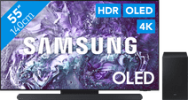 Samsung OLED 4K 55S95D (2024) + Soundbar Samsung tv met One Invisible Connection