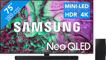 Samsung Neo QLED 4K 75QN86D (2024) + Soundbar Samsung tv met een One Remote afstandsbediening