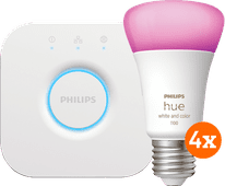 Philips Hue White and Color Starter Pack met 4 lampen + Bridge Philips Hue White and Color startpakket