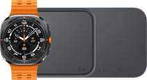 Samsung Galaxy Watch Ultra 4G Grijs/Oranje 47mm + Duo Draadloze Oplader Smartwatches met ecocheques