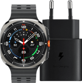 Samsung Galaxy Watch Ultra 4G Argent/Noir 47 mm + Chargeur 25 W Montre connectée pour GSM Android