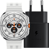 Samsung Galaxy Watch Ultra 4G Blanc 47 mm + Chargeur 25 W Montre connectée pour GSM Android