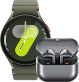 Samsung Galaxy Watch 7 4G Groen 44mm + Galaxy Buds3 Zwart Smartwatches met ecocheques