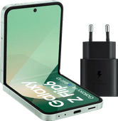 Samsung Galaxy Z Flip 6 512 Go Menthe 5G + Samsung Chargeur 25 W Noir Samsung Galaxy Z Flip 6