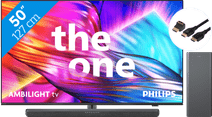 Philips The One 50PUS8909 - Ambilight (2024) + Soundbar + HDMI cable Medium-sized Philips TV