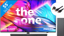 Philips The One 55PUS8909 - Ambilight (2024) + Soundbar + HDMI cable Medium-sized Philips TV