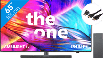 Philips The One 65PUS8909 - Ambilight (2024) + Soundbar + HDMI cable Sony LED TV promotion