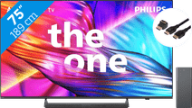 Philips The One 75PUS8909 - Ambilight (2024) + Barre de Son + Câble HDMI TV gamer