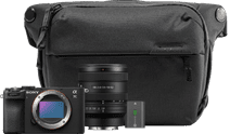 Sony A7C II Black Travel Kit Camera with a tiltable screen