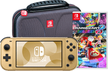 Nintendo Switch Lite Zelda Edition + Mario Kart 8 Deluxe + Beschermhoes Nintendo Switch