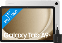 Samsung Galaxy Tab A9 Plus 11 inches 128GB WiFi Silver + BlueBuilt Charger Samsung tablet for basic use