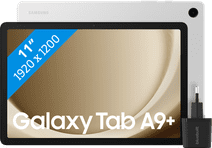 Samsung Galaxy Tab A9 Plus 11 inch 64GB Wifi Zilver + BlueBuilt Oplader Samsung tablet voor basis gebruik