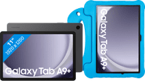 Samsung Galaxy Tab A9 Plus 11 inches 128GB WiFi and 5G Gray + BlueBuilt Kids Cover Blue Tablet for the whole family