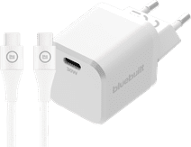 BlueBuilt Power Delivery Charger 30W + USB-C Cable 1.5m Nylon White Samsung Galaxy S21 fast charger