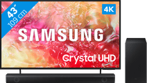 Samsung Crystal UHD 43DU7100 (2024) + Barre de Son TV de taille moyenne