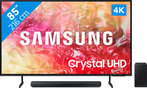 Samsung Crystal UHD 85DU7100 (2024) + Soundbar Edge lit local dimming television