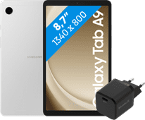 Samsung Galaxy Tab A9 8.7 inches 64GB WiFi Silver + BlueBuilt Charger Samsung tablet for basic use