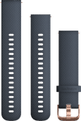 Garmin Siliconen Bandje Blauw/Roségoud 20mm Garmin horlogebandje