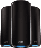 Netgear Orbi 970 Wifi 7 3-pack - Zwart Router geschikt voor glasvezel