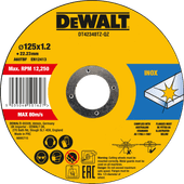 DeWalt Doorslijpschijf INOX 125x1x22,2mm 10 stuks Slijpschijf