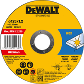 DeWalt Meule de Tronçonnage INOX 125 x 1 x 22,2 mm 10 Pièces Disque à meuler 125 mm