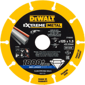 DeWalt Extreme Metal Cutting Disc 125x22.23x1.3mm Diamond cutting disc