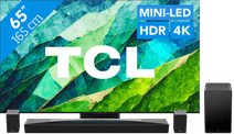 TCL QD Mini-led 65C81B (2024) + soundbar Tv met wifi