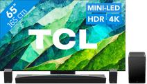 TCL QD Mini-LED 65C81B (2024) + Soundbar TCL QLED television and soundbar bundle