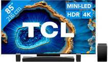 TCL QD Mini-LED 85C803 (2023) + soundbar TCL QLED tv aanbieding