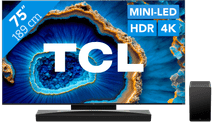 TCL QD Mini-LED 75C803 (2023) + Barre de Son Promotion : télévisions TCL QD mini-LED