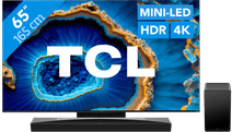 TCL QD Mini-LED 65C803 (2023) + Soundbar TCL QLED television and soundbar bundle