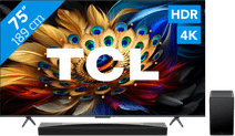 TCL QLED 75C61B (2024) + Barre de Son Pack télévision TCL QLED et barre de son