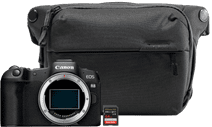 Canon EOS R8 Starter Kit Camera with a tiltable screen