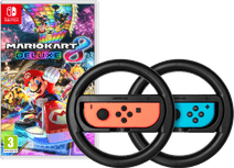 Mario Kart 8 Deluxe + BlueBuilt Steering Wheels for Nintendo Switch 