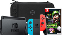 Nintendo Switch Rood/Blauw + Luigi's Mansion 2 HD + Hoes Nintendo Switch console (2019 upgrade)