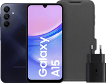 Samsung Galaxy A15 128GB Zwart 4G + Accessoirepakket Smartphone van gemiddeld formaat