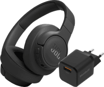 JBL Tune 770NC Noir + BlueBuilt Chargeur Quick Charge avec Port USB-A 18 W Noir Pack JBL