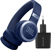 JBL Live 670NC Bleu + BlueBuilt Chargeur Quick Charge avec Port USB Pack JBL