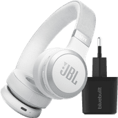 JBL Live 670NC Blanc + BlueBuilt Chargeur Quick Charge avec Port USB Pack JBL