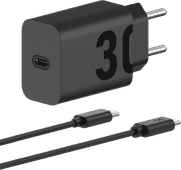 Motorola Power Delivery Oplader 30W Zwart + Usb C Kabel 1m Zwart Kunststof Samsung Z series accessoire