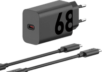 Motorola Power Delivery Charger 68W Black + USB-C Cable 1m Black Plastic 