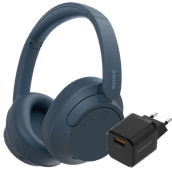 Sony WH-CH720N Bleu + BlueBuilt Quick Charge Chargeur avec Port USB-A 18 W Noir Casque audio Sony WH