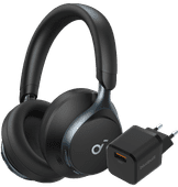 Soundcore Space One Noir + BlueBuilt Quick Charge Chargeur avec Port USB-A 18 W Noir Casque audio pour le bureau