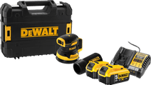 DeWalt DCW210NT-XJ 5,0 Ah Accu (2x) Starterspakket Excentrische schuurmachine