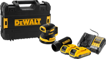 DeWalt DCW210NT-XJ 2,0 Ah Accu (2x) Starterspakket Excentrische schuurmachine